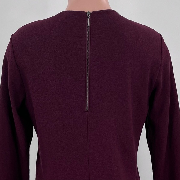 Vince Shiraz Wine Stretch Crepe Knit Sheath Dress Size Large - Picture 7 of 11